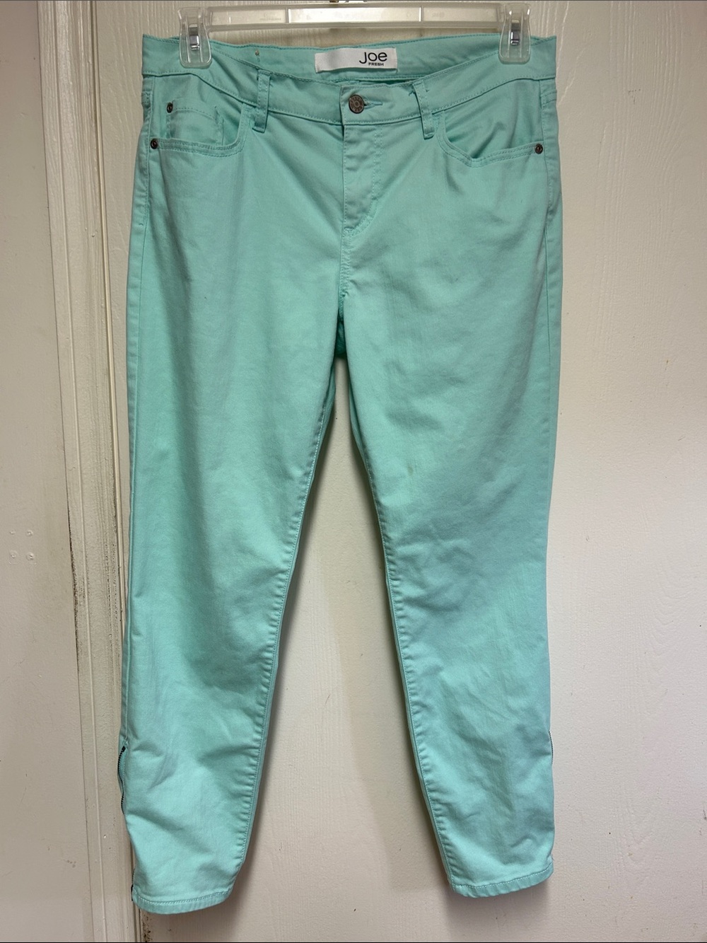 Joe's Jeans Mint Teal Ankle Cropped Jeans